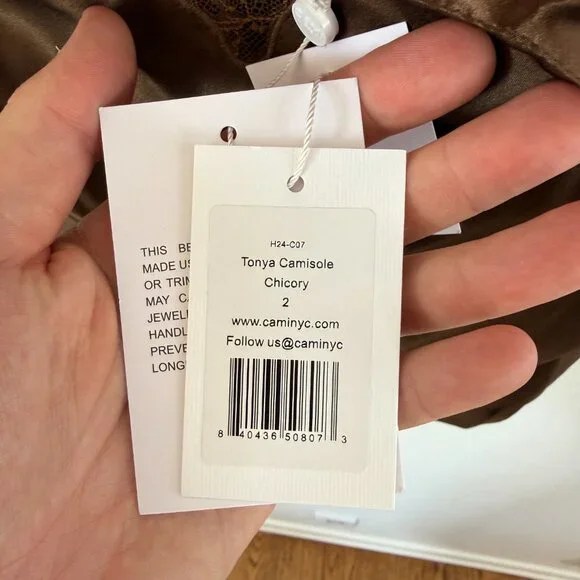 Cami NYC Brown Lace Trim Camisole - Picture 4 of 4